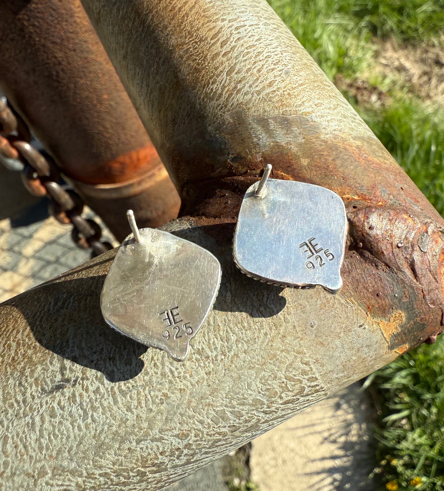 Number 8 Turquoise Studs